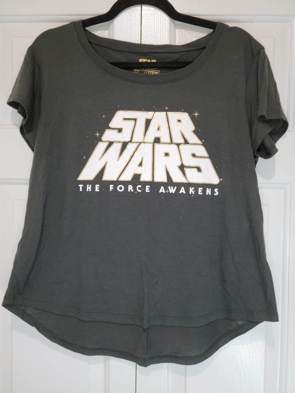 Star Wars The Force Awakens Women's Dark Gray High-low Hem Tee